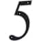 Hillman HILLMAN 6 in. Reflective Black Plastic Nail-On Number 5 1 pc, PK3 844815 - alternate 1